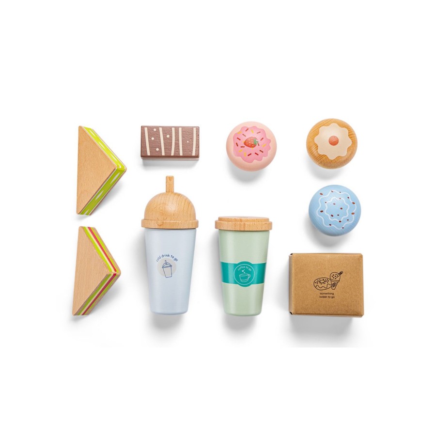 New Classic Toys Παιδικό Ξύλινο Σετ Coffee to Go Play Set