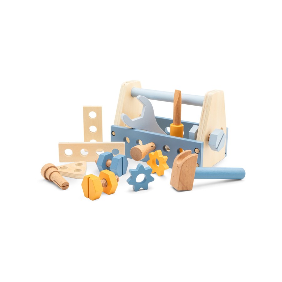 New Classic Toys Παιδικό Ξύλινο Σετ Εργαλειοθήκης Tool Box