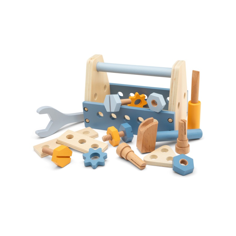 New Classic Toys Παιδικό Ξύλινο Σετ Εργαλειοθήκης Tool Box