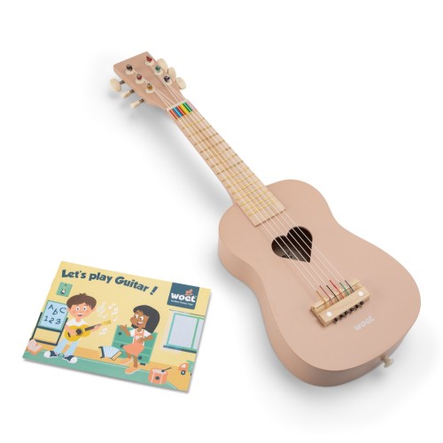 New Classic Toys Ξύλινη Παιδική Εξάχορδη Κιθάρα Ροζ