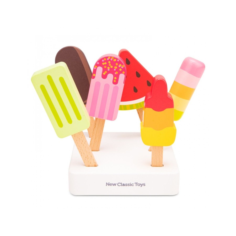 New Classic Toys Παιδικό Ξύλινο Σετ με 6 Παγωτά Ice Lollies