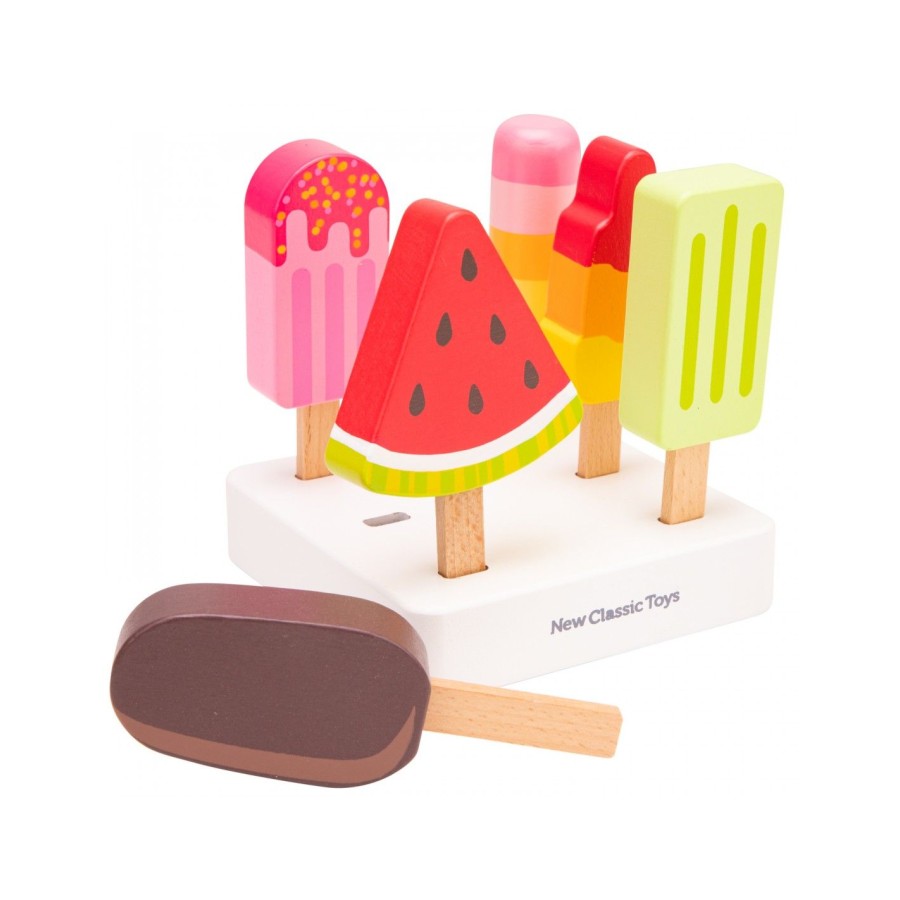 New Classic Toys Παιδικό Ξύλινο Σετ με 6 Παγωτά Ice Lollies