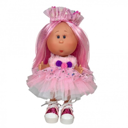 Nines D'Onil Χειροποίητη Κούκλα Little Mia Queen με Ροζ Μαλλιά 23εκ.