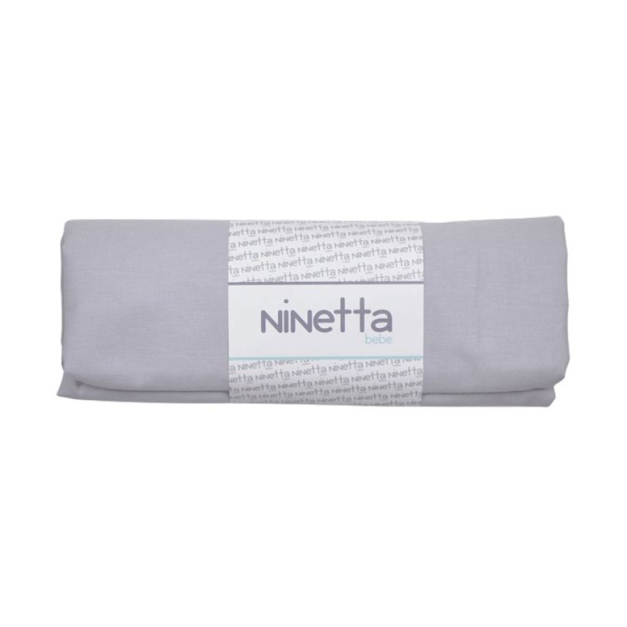 Ninetta Bebe Κατωσέντονο Κούνιας με Λάστιχο Μονόχρωμο 70x140εκ. Γκρι