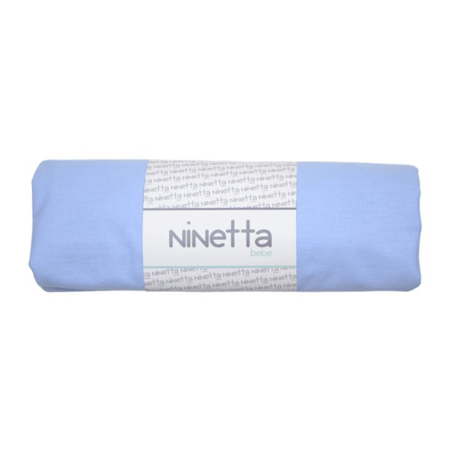 Ninetta Bebe Κατωσέντονο Κούνιας με Λάστιχο Μονόχρωμο 70x140εκ. Σιέλ