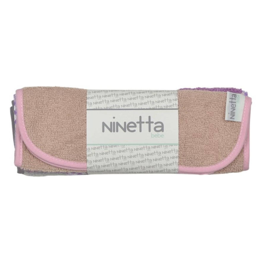Ninetta Bebe Σετ 3 Βαμβακερά Πανάκια Ώμου για Κορίτσι Χρωματιστά 33x23εκ.