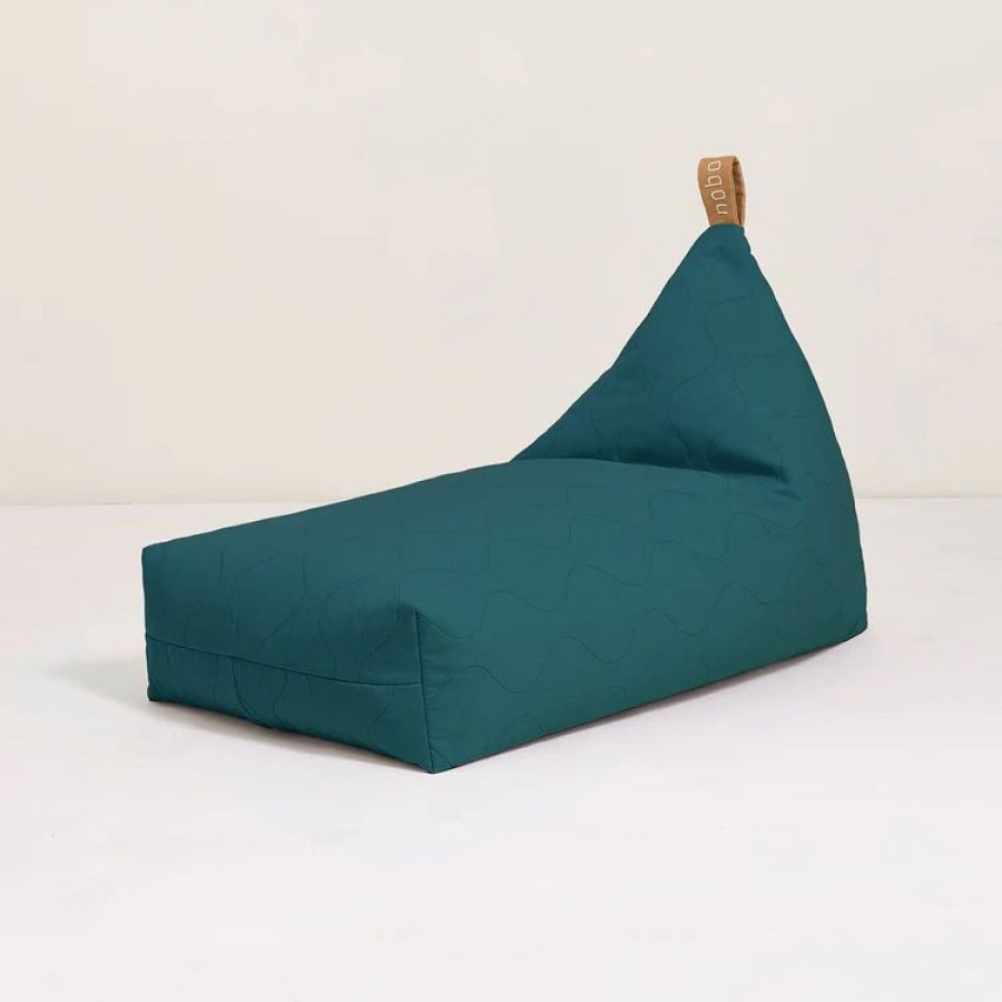 Nobodinoz L1N0 Πουφ από Οργανικό Βαμβάκι 105x55x60εκ. Deep Blue