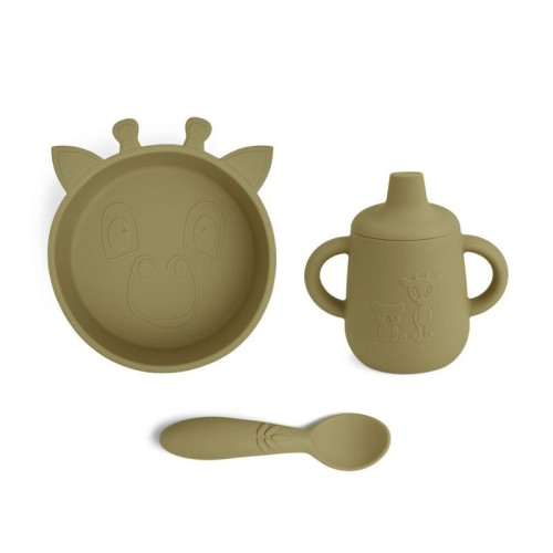 Nuuroo Elias Koala Παιδικό Σετ Φαγητού Σιλικόνης 3τμχ. Olive Green