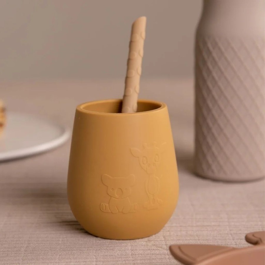 Nuuroo Kai Παιδικό Ποτήρι Σιλικόνης Dusty Yellow 230ml