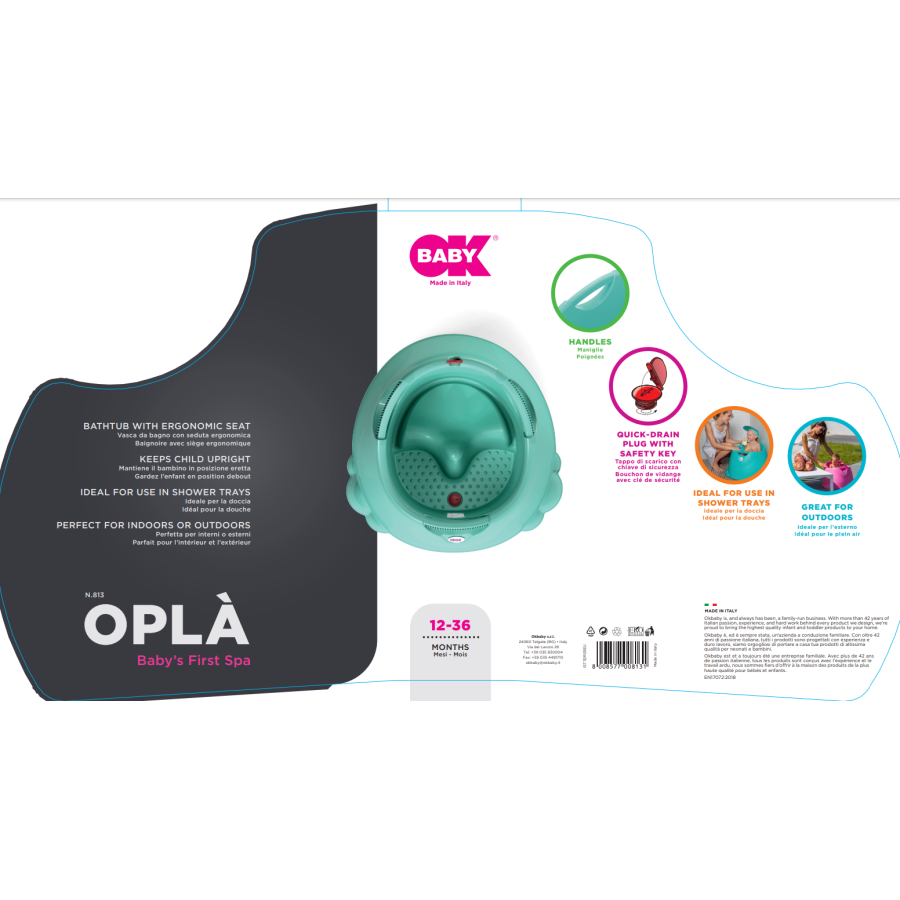 ok baby μπανιέρα-πισίνα OPLA 38137230-72 MINT