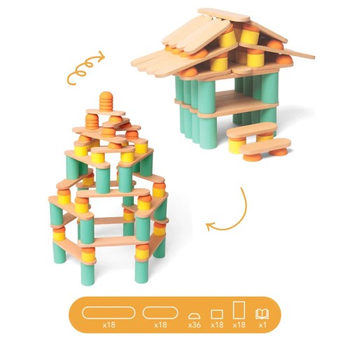 OPPI Εκπαιδευτικό Παιχνίδι Κατασκευών Stix Building Game με 108 Κομμάτια