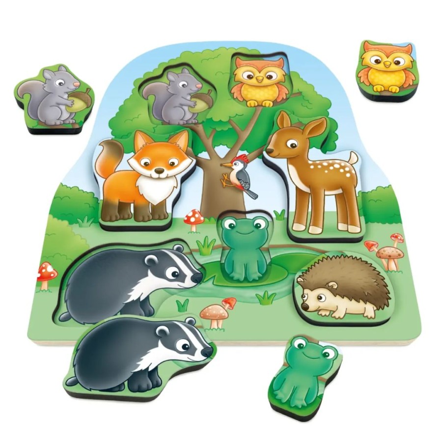 Orchard Toys Εκπαιδευτικό Ξύλινο Παζλ Woodland Ζώα του Δάσους 12+ μηνών