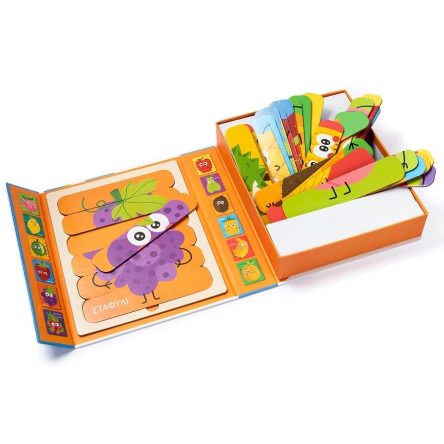 Παιδικά Stick Puzzles 12 Φρούτα Εκδόσεις Σαββάλας