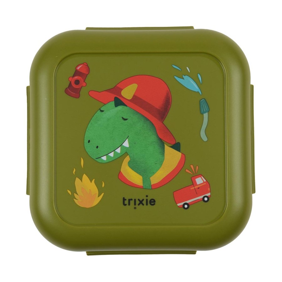 Παιδικό Δοχείο Φαγητού με Κλιπ για Σνακ Trixie Fireman Mr. Dino