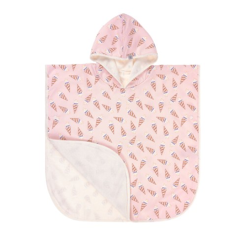 Παιδικό Πόντσο Παραλίας με Προστασία UPF 80 Lassig Ice Cream Pale Pink 60x60εκ.