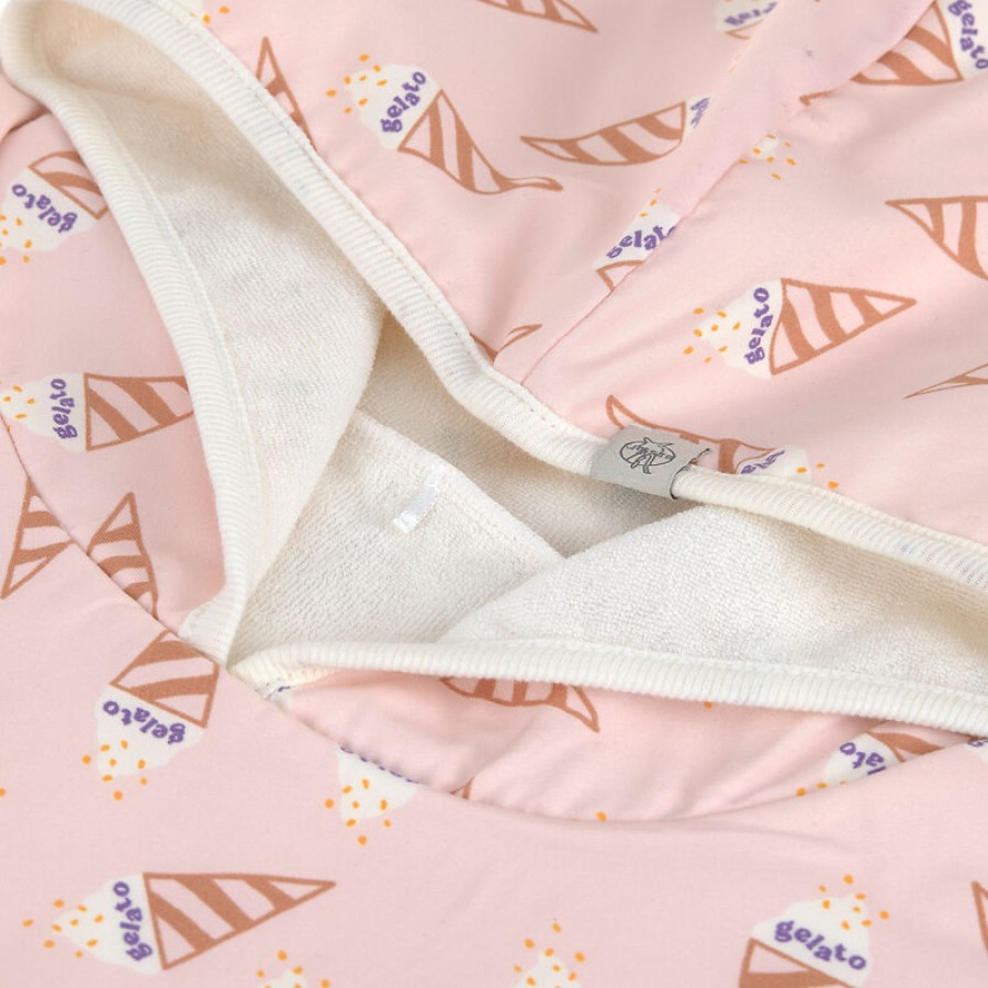 Παιδικό Πόντσο Παραλίας με Προστασία UPF 80 Lassig Ice Cream Pale Pink 60x60εκ.