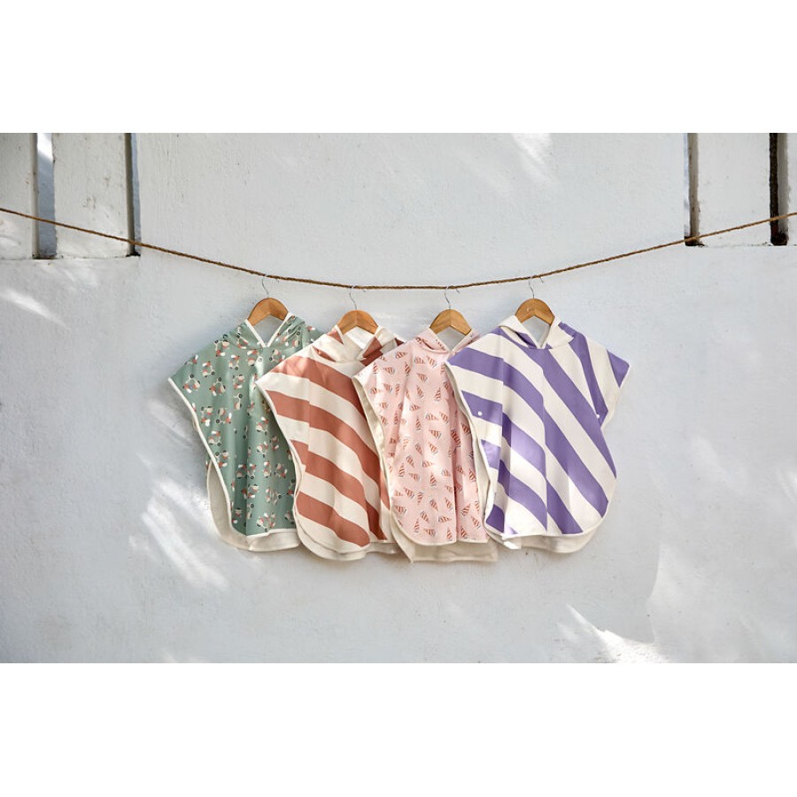 Παιδικό Πόντσο Παραλίας με Προστασία UPF 80 Lassig Ice Cream Pale Pink 60x60εκ.