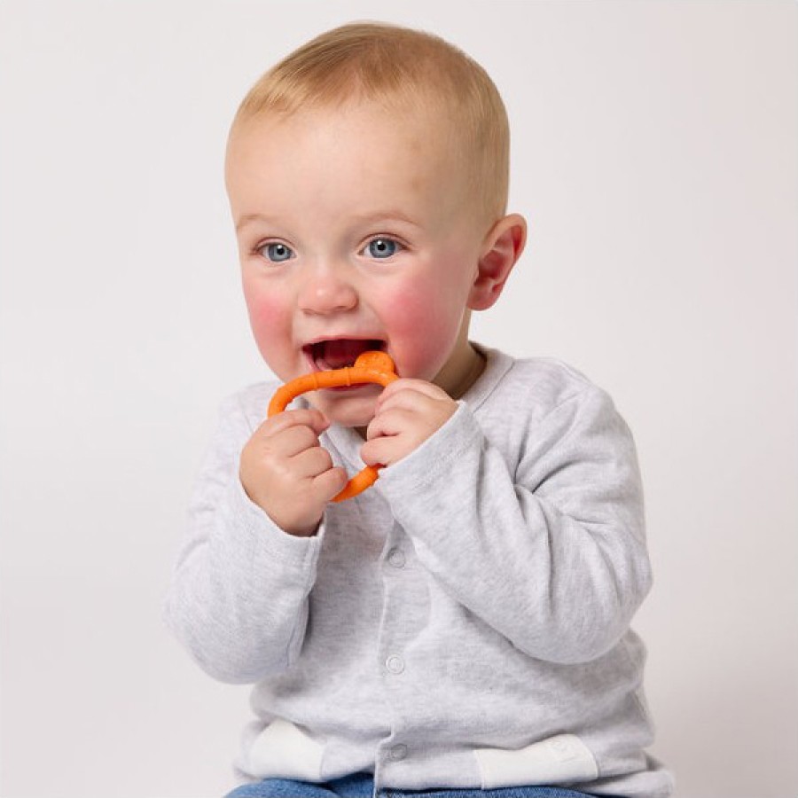 Βρεφικό Σετ Μασητικών Matchstick Monkey Teething Starter Set Tiger Πορτοκαλί