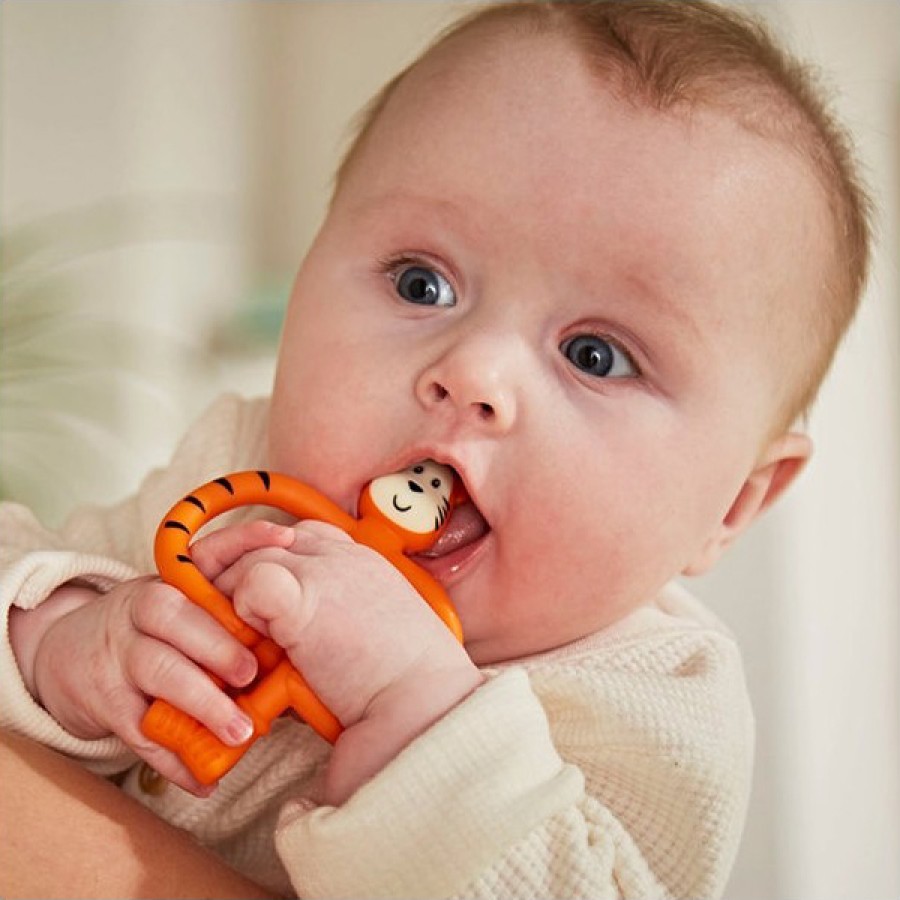 Βρεφικό Σετ Μασητικών Matchstick Monkey Teething Starter Set Tiger Πορτοκαλί