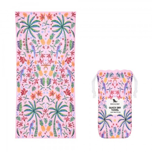 Dock & Bay Πετσέτα Θαλάσσης Quickdry με Μικροΐνες Pink Paradise XL 200x90εκ.