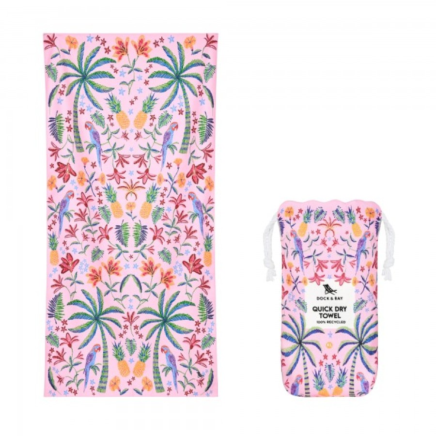 Dock & Bay Πετσέτα Θαλάσσης Quickdry με Μικροΐνες Pink Paradise XL 200x90εκ.