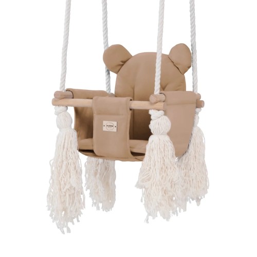 Plush Nest Βρεφική Κούνια Teddy Bear Velvet Beige