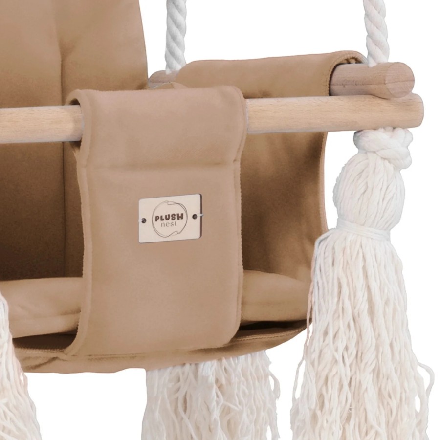Plush Nest Βρεφική Κούνια Teddy Bear Velvet Beige