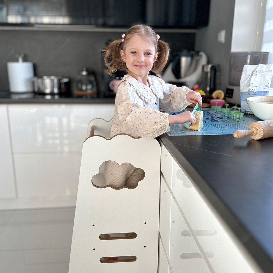 Plush Nest Ξύλινος Πύργος Εκμάθησης 2 Επιπέδων Cloud Wooden Play