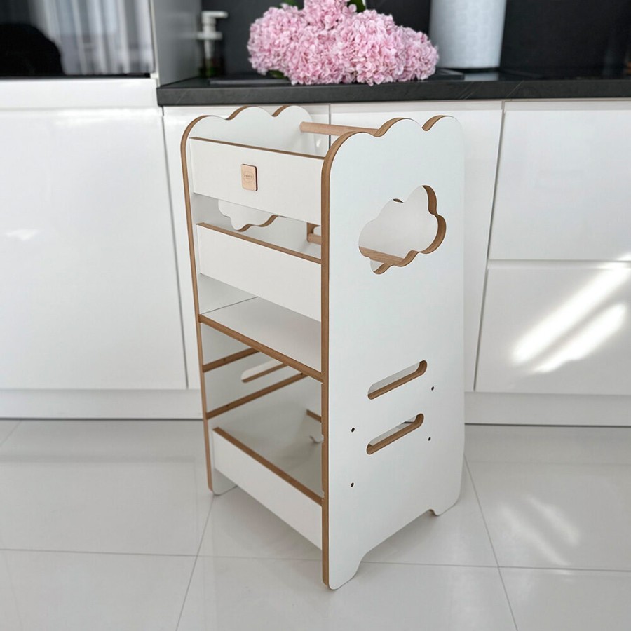 Plush Nest Ξύλινος Πύργος Εκμάθησης 2 Επιπέδων Cloud Wooden Play