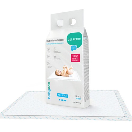 BabyOno Πολυχρηστικά Σελτεδάκια Μιας Xρήσης 40x60εκ. BabyOno 12τμχ.