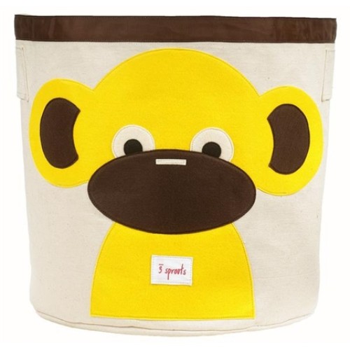 3 sprouts καλάθι για τα παιχνίδια στρογγυλό storage bin monkey