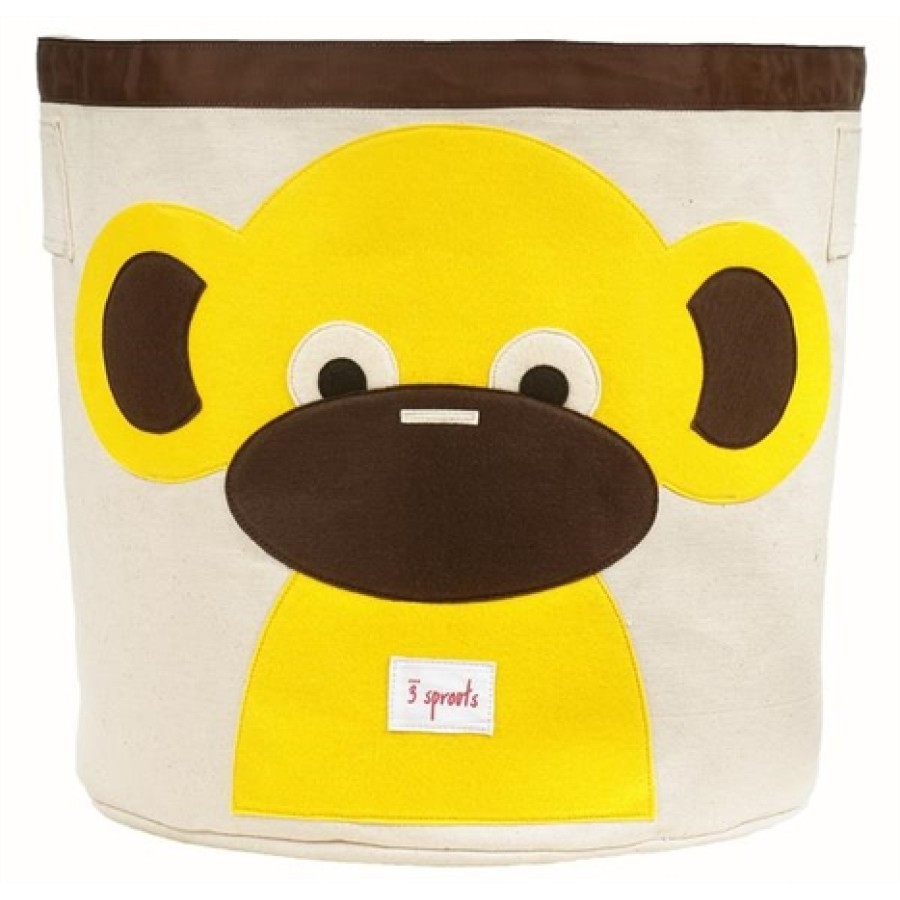 3 sprouts καλάθι για τα παιχνίδια στρογγυλό storage bin monkey