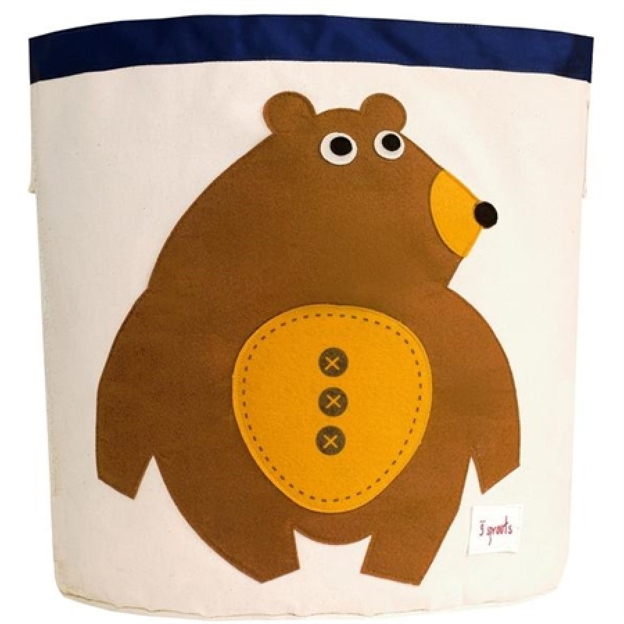 3 sprouts καλάθι για τα παιχνίδια στρογγυλό storage bin Bear-IBNBEA