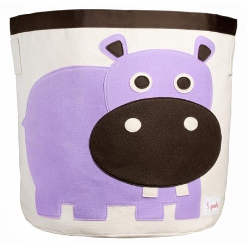 3 sprouts καλάθι για τα παιχνίδια στρογγυλό storage bin hippo -IBNHIP