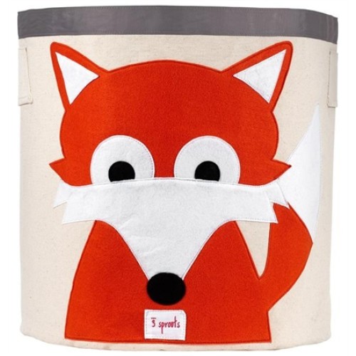 3 sprouts καλάθι για τα παιχνίδια στρογγυλό storage bin fox