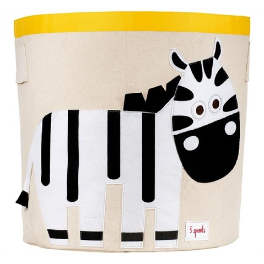 3 sprouts καλάθι για τα παιχνίδια στρογγυλό storage bin zebra