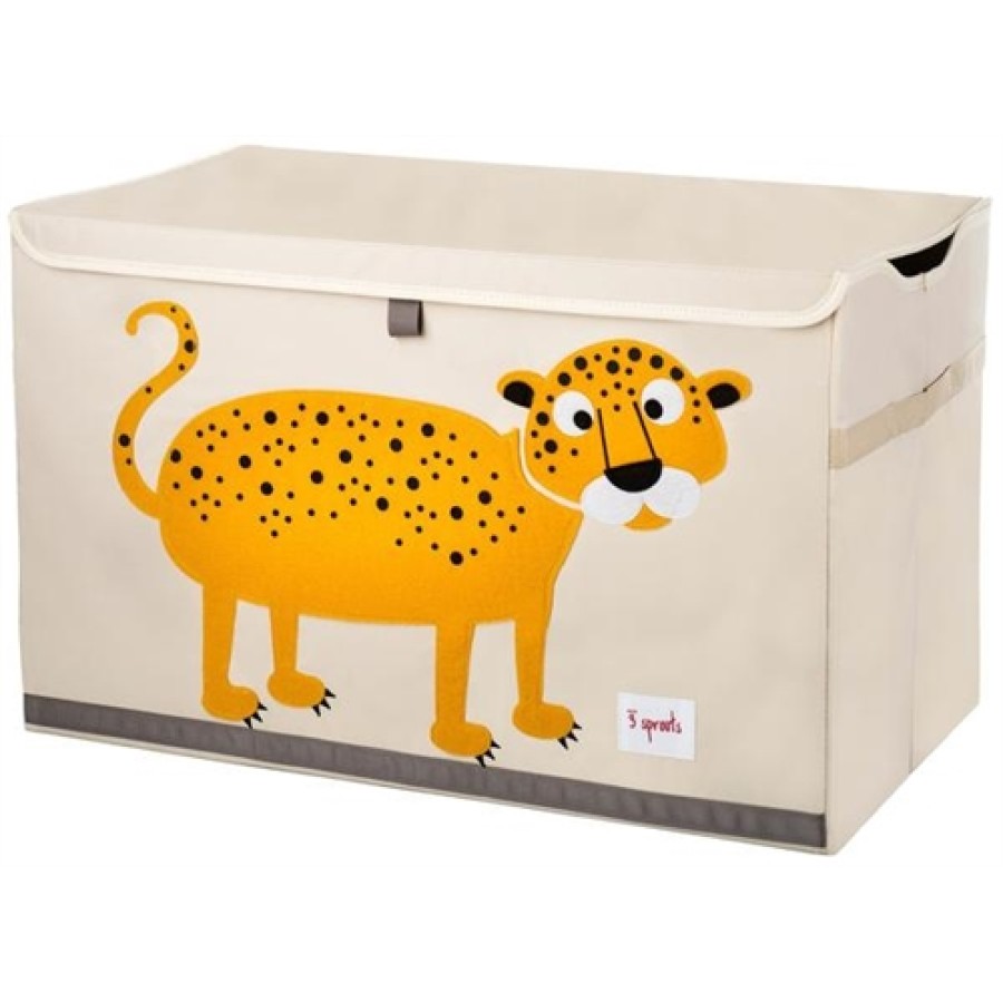 3 sprouts καλάθι για παιχνίδια με καπάκι Leopard TOY CHEST