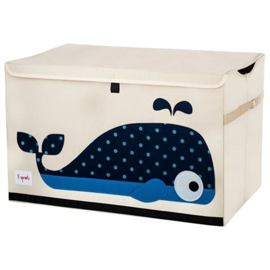 3 sprouts καλάθι για παιχνίδια με καπάκι Whale TOY CHEST-ITCWHL