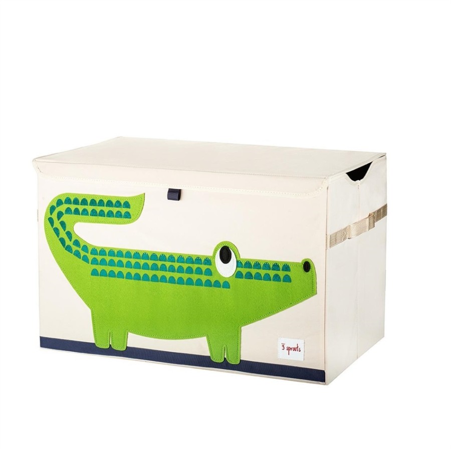 3 sprouts καλάθι για παιχνίδια με καπάκι crocodile TOY CHEST