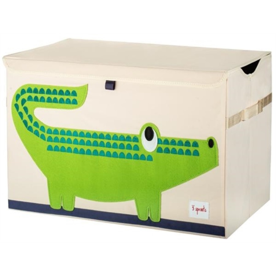 3 sprouts καλάθι για παιχνίδια με καπάκι crocodile TOY CHEST