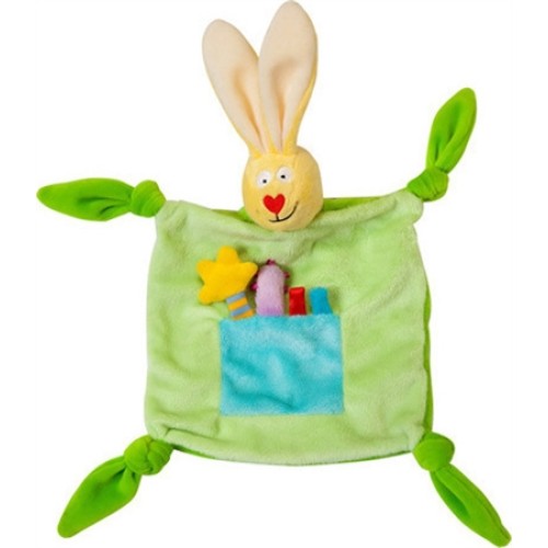 Taf toys Εκπαιδευτικό παιχνίδι Rabbit blankie green