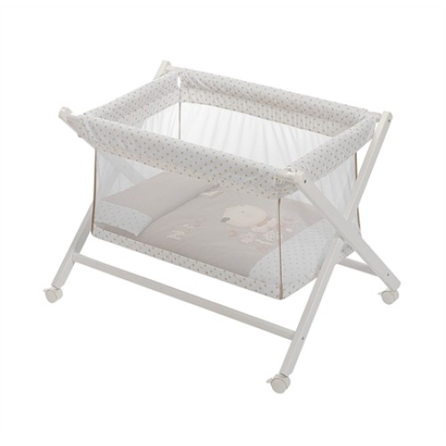 Interbaby Λίκνο 91773-09 ΜΠΕΖ βαμβακερό με Στρώμα και Πάπλωμα