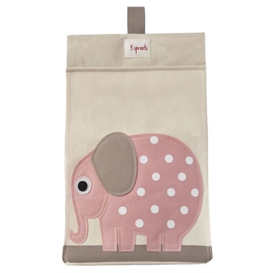 3 sprouts θήκη για πάνες και καλλυντικά pink elephant