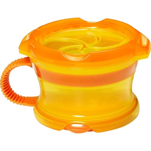 Munchkin (snack catcher )Δοχείο Αποθήκευσης & Μεταφοράς Παιδικών Τροφών 12m+, Κίτρινο - Πορτοκαλί
