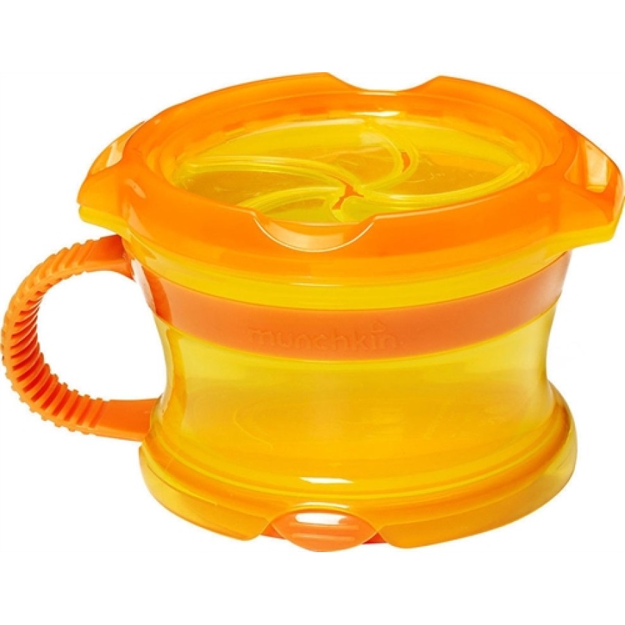 Munchkin (snack catcher )Δοχείο Αποθήκευσης & Μεταφοράς Παιδικών Τροφών 12m+, Κίτρινο - Πορτοκαλί