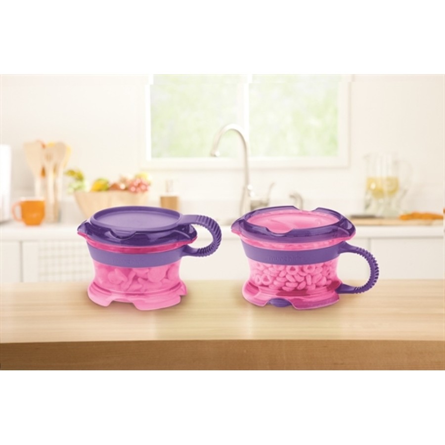 Munchkin (snack catcher )Δοχείο Αποθήκευσης & Μεταφοράς Παιδικών Τροφών 12m+, Φούξια - Μωβ