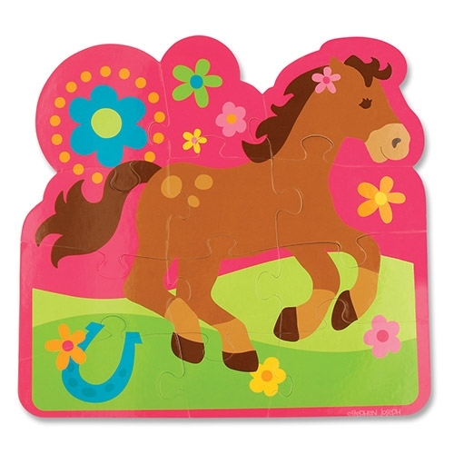 stephen joseph play and colour puzzle 12 Pieces Girl Horse