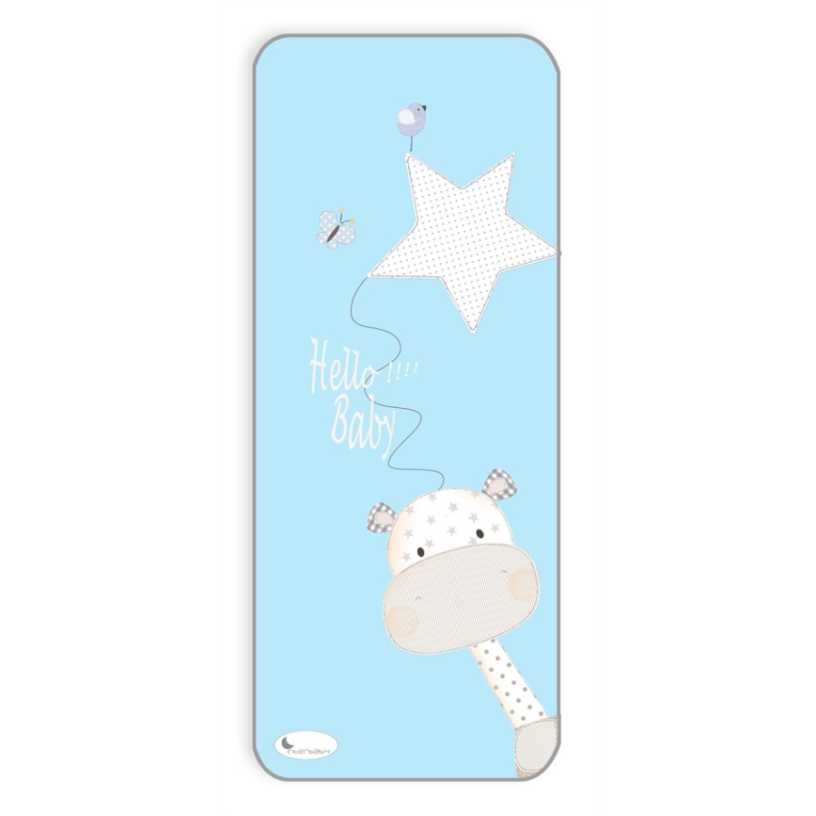 Στρώμα καροτσιού 84x34  COLCHONETA Girafa azul της Interbaby 016-1