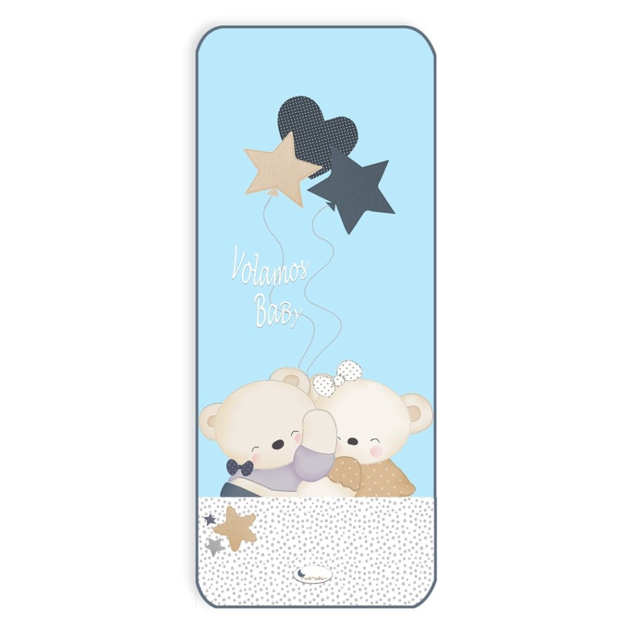 Στρώμα καροτσιού 84x34 Colchoneta volamos azul της Interbaby 013