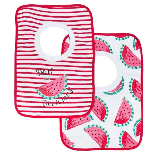 Σετ 2 Σαλιάρες 100% cotton της Baby Town 15C047 Watermelon